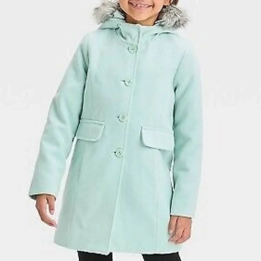 Girls' Faux Wool Jacket | Cat & Jack | Small (6/7)